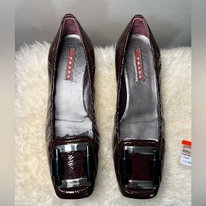 Prada loafers - size 37.5 eggplant color